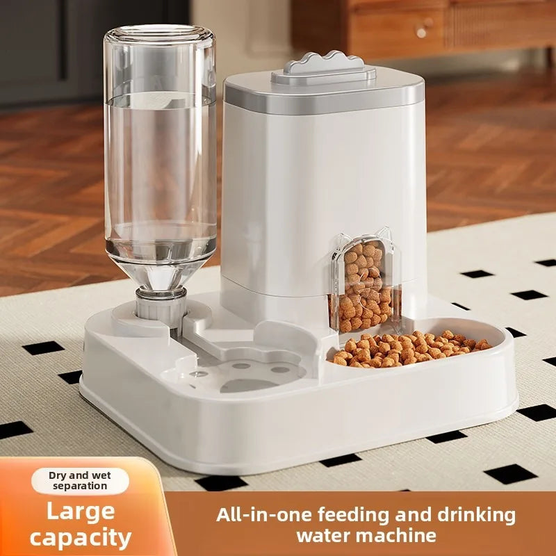 Dispensador Automático 2 en 1 — Agua y Comida para Mascotas, Gran Capacidad