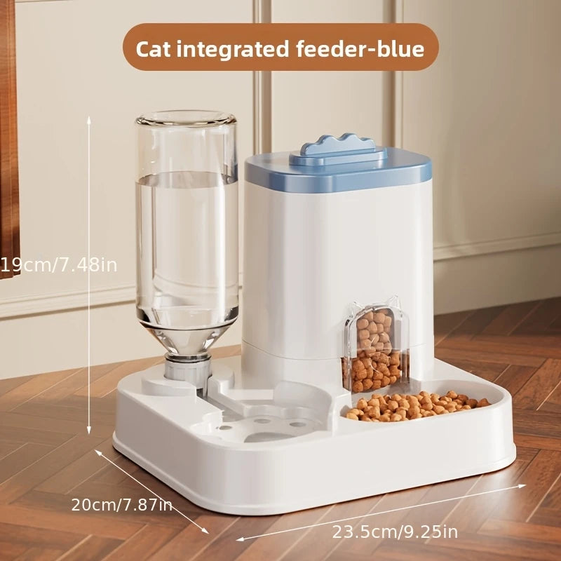 Dispensador Automático 2 en 1 — Agua y Comida para Mascotas, Gran Capacidad