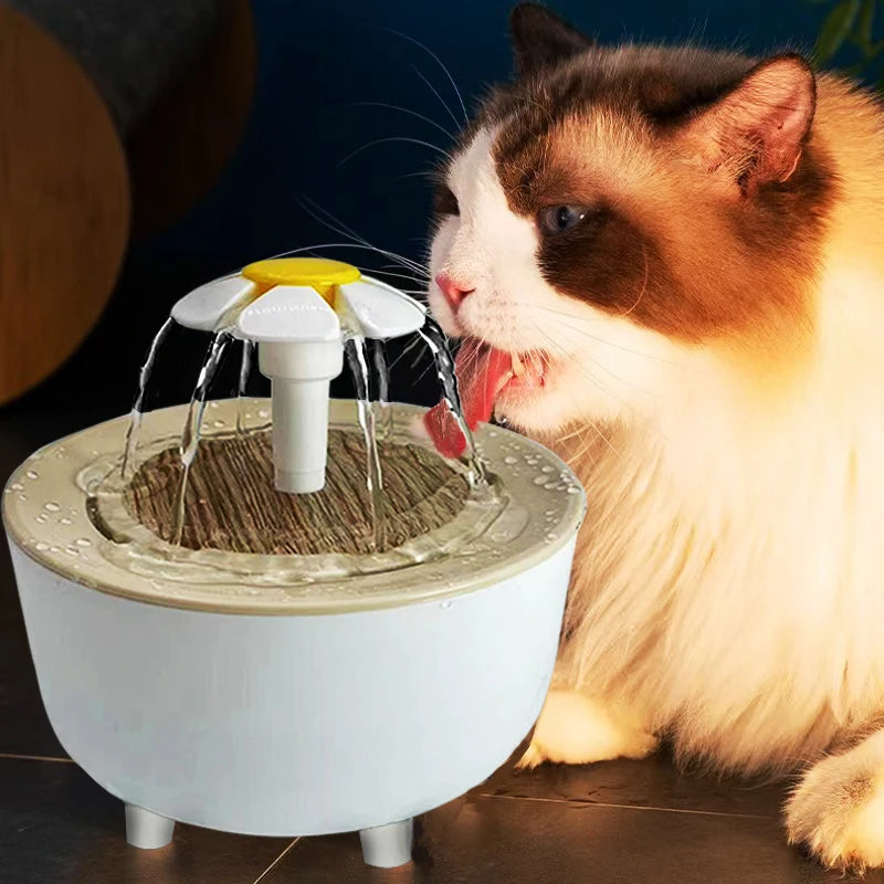 Fuente de Agua para Gatos con Filtro — Bebedero Silencioso USB 1.2L