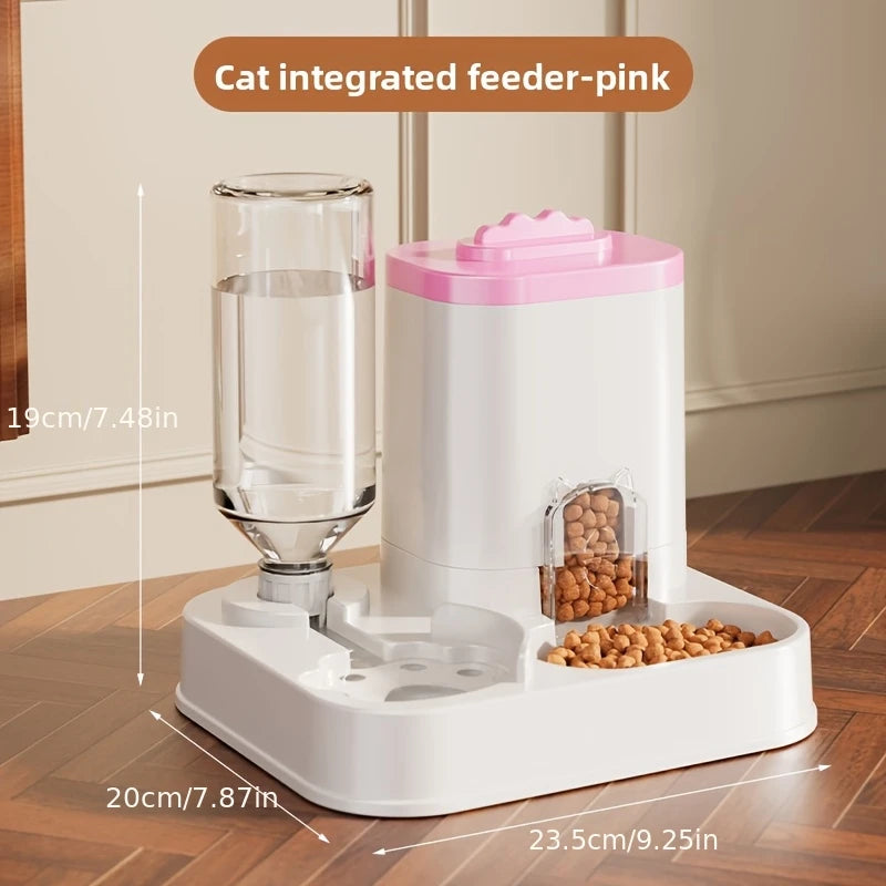 Dispensador Automático 2 en 1 — Agua y Comida para Mascotas, Gran Capacidad