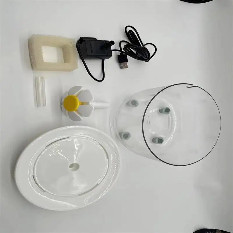 Fuente de Agua para Gatos con Filtro — Bebedero Silencioso USB 1.2L