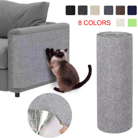 Alfombra Rascadora Autoadhesiva para Gatos — Protege tu Sofá, 8 Colores